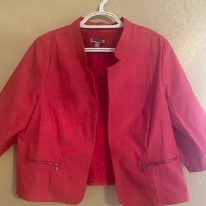 Women’s plus size 3x open front Blazer with faux zipper pockets